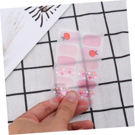 Baluue 3Pcs Flower Nail Stickers Full Cover Fake Nails for Women Crystal Art Decals Easy to Apply Patch for DIY Manicure