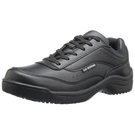 Skidbuster 5075 Women's Leather Slip Resistant Athletic Shoe,Black,9 M US