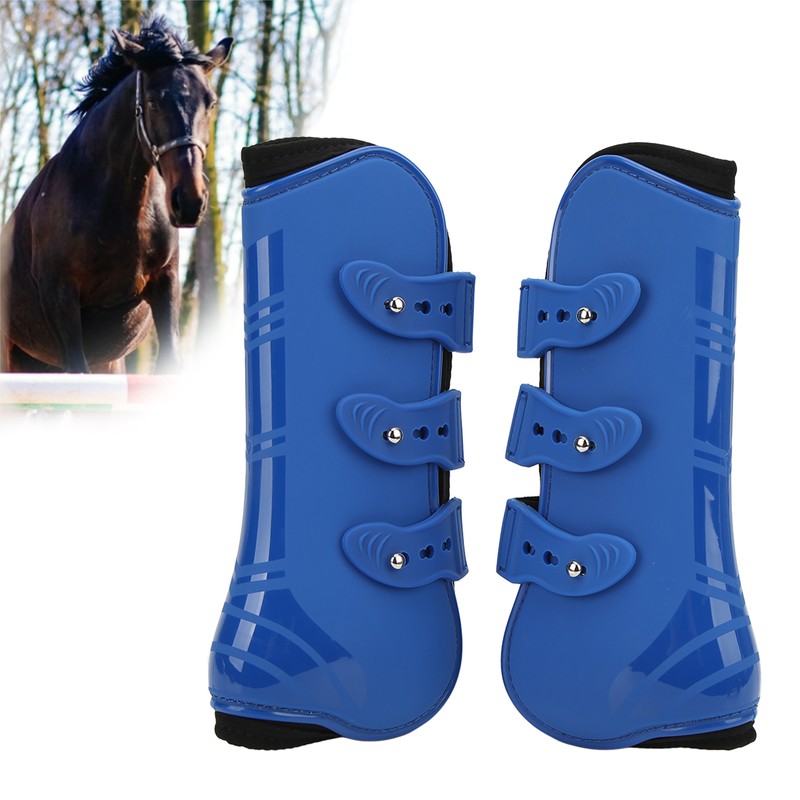 2pcs Horse Front Leg Boots PU Shell Horse Tendon Boots