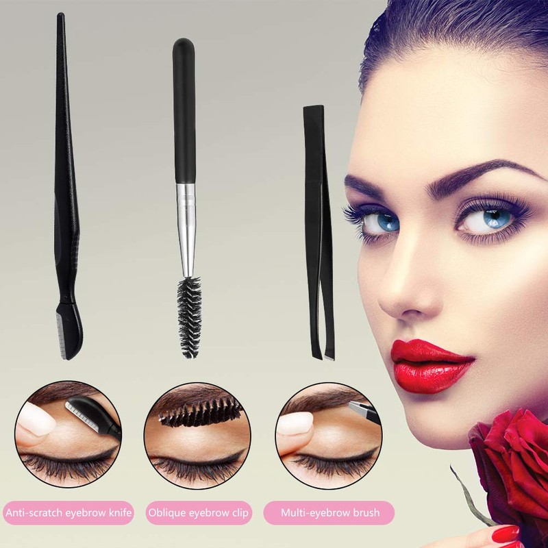 Smilcloud 11pcs Eyebrow Set Eyebrow Razor Eyebrow Scissors Eyebrow Tweezers