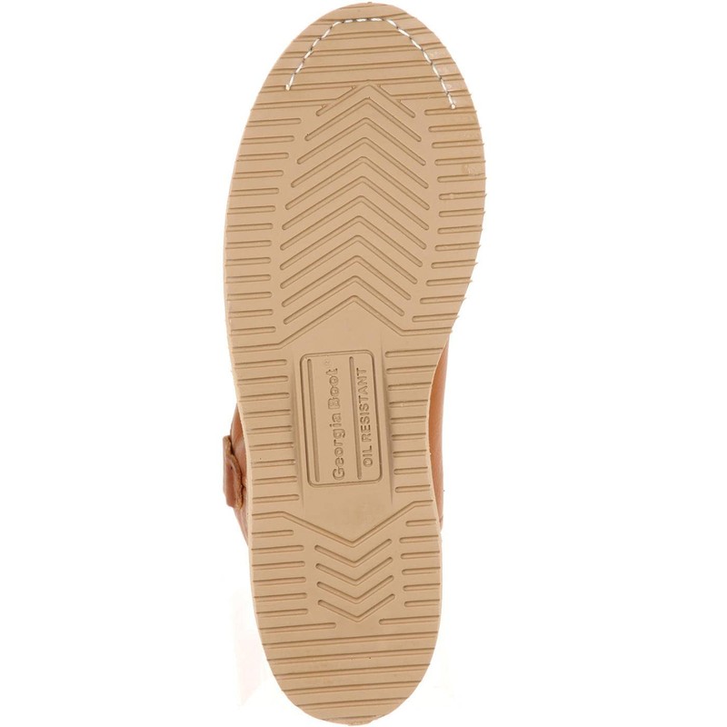 Georgia Boot Wedge Work Wellington, Barracuda Gold, Size 14(W)