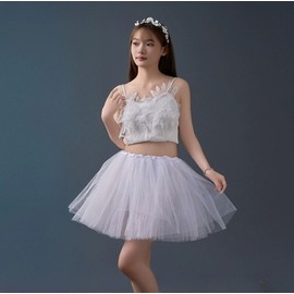 Susani White Adult Ballet Skirt Dancewear Kids' Ballet Wear Black