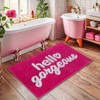 Pink Bathroom Rugs 20x32,Hello Gorgeous Bath Mat for Bathroom, Extra