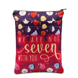 BWWKTOP K-Pop Band Book Sleeve k-Pop Army Gifts We Are Not Seven With You K-Pop Members Book Covers Book Protector (Seven With)