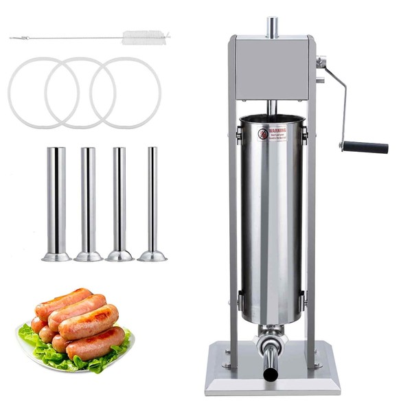 Sausage Stuffer, Manual 15LBS/7L Sausage Maker Machine, Meat Stuffer with