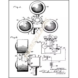 Roto Ray  Patent Fire Truck Light Vintage Brochure Ad Reproduction Print 8.5x11"