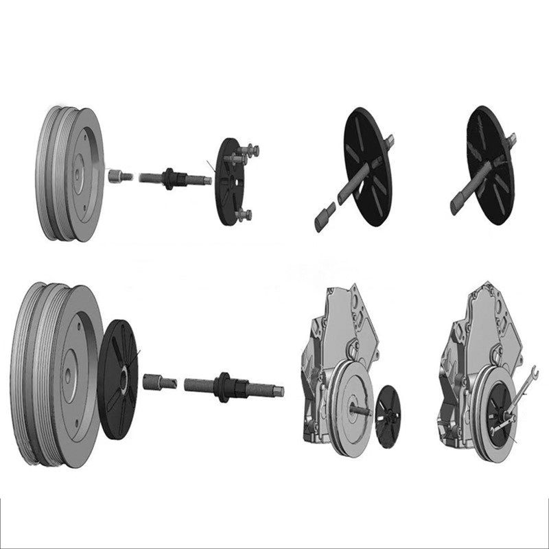 Harmonic Balancer Puller Removal & Install Tool Kit Flywheel Remover