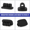 Monaco Cable Clip Holder Weighted Desktop Cord Management Fixture (Black)
