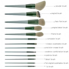 Makeup Brush Set Portable Soft Hair Blush Brush Eyeshadow Brush Full Set of Make-up Tools，with Gift Bag (coffee)