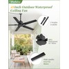 Fanbulous 48" Outdoor Ceiling Fan No Light,IP65 Wet Rated Waterproof