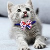 24PCS 4th of July Dog Bow Tie Collar, Independence Day