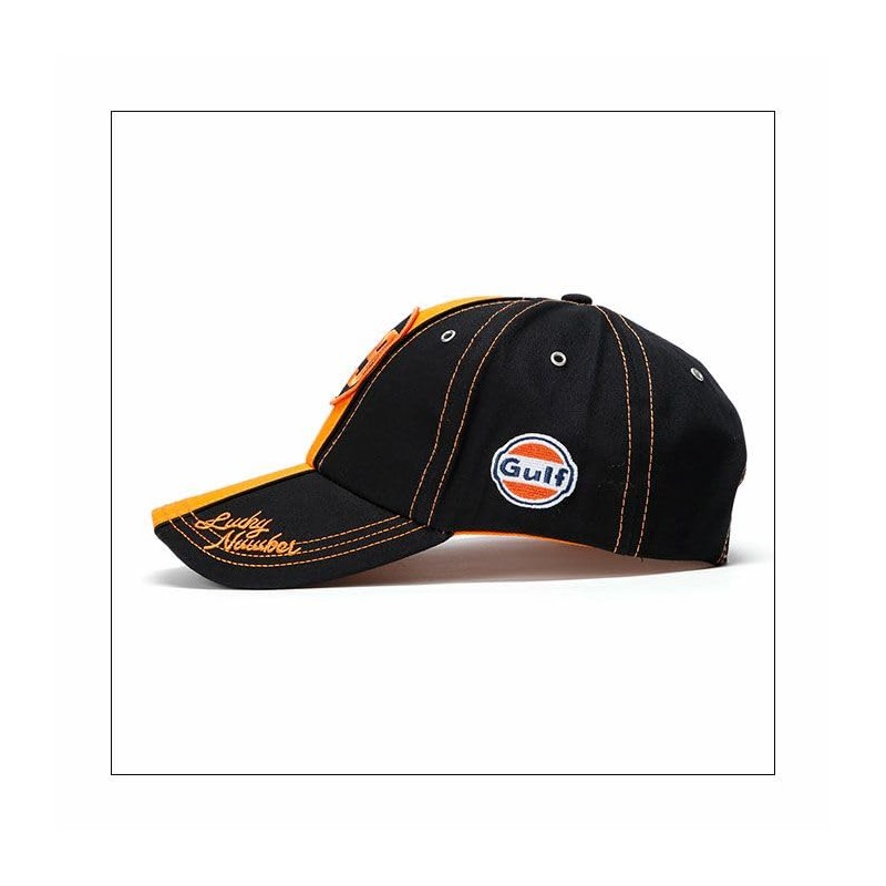 Black & Orange 69 Cap Baseball Cap One Size Hat