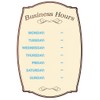 Cosco Business Hours Boutique Sign Static Cling Numbers Included 8