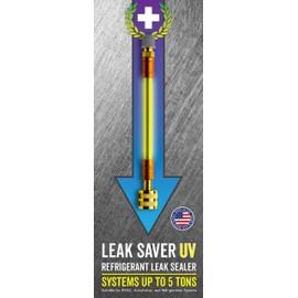 Leak Saver Direct Inject UV - Refrigerant Leak Sealer with Added UV Dye to Detect Large Leaks - for AC, Refrigeration, and Automotive Systems Up to 5 Tons - Compatible with All Refrigerants