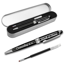 BLUPARK School Counselor Gift Counselor Ballpoint Pen Counseling is A Work of Heart Counseling Gift for Teacher Guidance Counselor (Counseling is a Work)