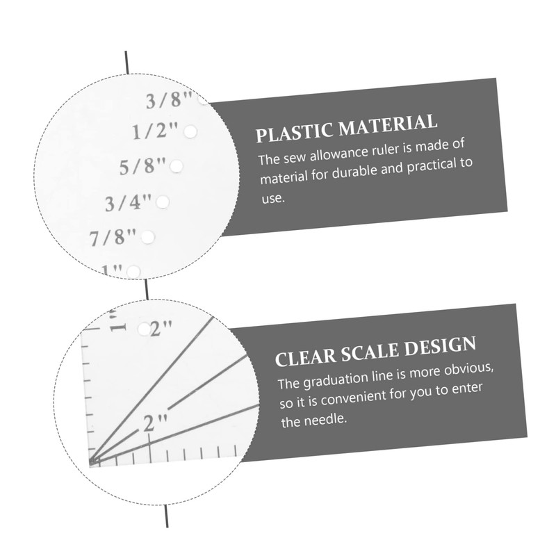 SEWACC 1 Set Sewing Ruler Precision Seam Measuring Gauge for