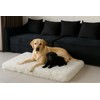 IHAPPYDOG Luxury Faux Fur Orthopedic Dog Beds, Memory Foam Crate