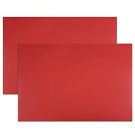 uxcell 2 Pcs Dry Erase Magnetic Strip 11.7" x 8" Magnetical Sheet Labels Stickers Writable Red for Whiteboards Refrigerator and Crafts
