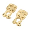 2Pcs Brass Battery Terminal Connector Car Top Post Clamp Set