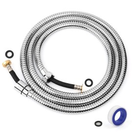 Stainless Steel Shower Head Hose,Shower Hose For Hand Held Shower Heads with Copper Core Brass Insert and Nut Replacement Shower Hose (79 In Chrome plated, 1) -5 Years Quality Assurance