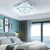 FRIXCHUR Crystal Ceiling Light Square Chandelier Modern LED Flush Mount