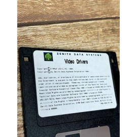 Zenith Data Systems Heath Zenith Data Systems Video Driver Floppy Disc