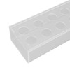 Clear Acrylic Flower Vase Multi Holes Elegant Decorative Long Rectangle