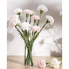 DuHouse 6pcs Carnations Artificial Flowers Latex Carnation Flowers,Real Touch Carnations