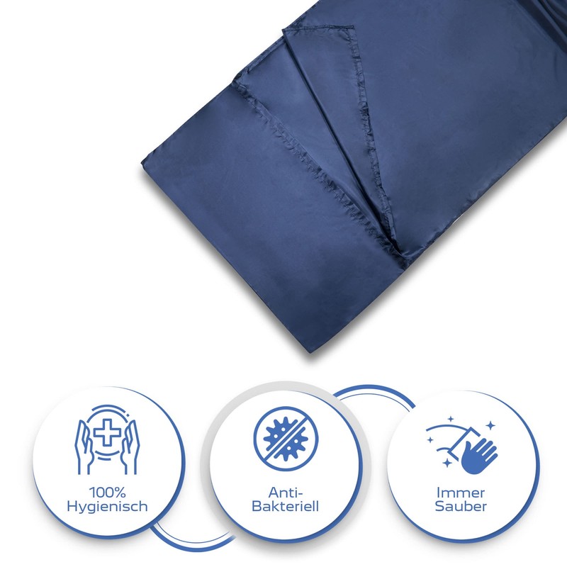 Silkrafox Compact Sleeping Bag, Ultralight Microfibre Inlet, Faux Silk Sleeping