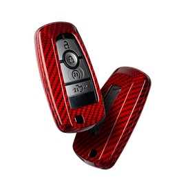 Carbon Fiber Remote Smart Key Fob Cover Case Protector for 2018-2025 Ford F150 & Raptor,for 2021-2025 Ford Bronco & Bronco Sport
