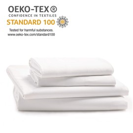 Bedsure 100% Bamboo Sheets Twin White - Deep Pocket Twin Sheets Set Up to 16 inches Mattress, Cooling Sheets Set 3PCs for Twin Size Bed Super Soft Breathable