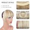 XRACEPHOL Blonde Bangs Clip in Thick Natural Full Front Neat