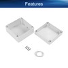 Heyiarbeit 1Pcs 160x160x90mm/6.30" x 6.30" x 3.54" ABS White Dustproof