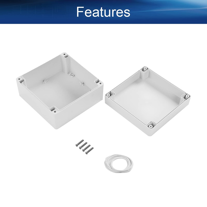 Heyiarbeit 1Pcs 160x160x90mm/6.30" x 6.30" x 3.54" ABS White Dustproof