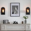 Black Wall Candle Holder: Wood Arch Candle Sconces Set of