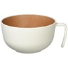Yamanaka Lacquer Natural Soup Bowl with Handle White & Brown