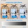 Autoday Ceiling Fans with Lights, 52 Inch Low Profile Ceiling