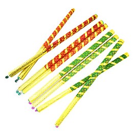 ME & YOU Traditional Wooden Dandiya Sticks for Navratri Garba (Pair of 4) 8 Stick