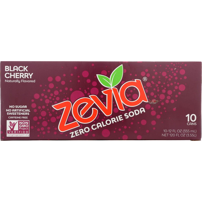 Zevia, Soda Black Cherry, 12 Fl Oz, 10 Pack