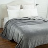 Bedsure Fleece Blankets Twin Size Grey - 300GSM Lightweight Plush