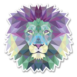 2 x 10cm Abstract Lion Vinyl Sticker Laptop Tablet Car Tiger Cat Animal #6223 (10cm x 10cm)