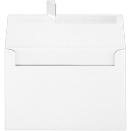 A8 Invitation Envelopes w/Peel & Press (5 1/2 x 8 1/8) - 60lb. White w/Peel & Press (250 Qty) | Perfect for Invitations, Announcements, Sending Cards, 5x7 Photos | 4885-WPP-250