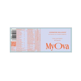 MyOva Hormone Balance Supplement - A Plant-Powered Supplement for Women’s Hormonal Support - Vitamin B6, Ashwagandha, Shatavari Root & Turmeric Extract - 60 Vegan Capsules - UK Manufactured