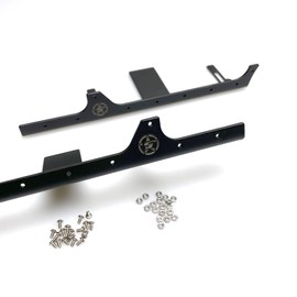 Club 5 Racing inchBlade Runner Stainless Rock Slider for Axial SCX10 III Jeep JLU Wrangler Black