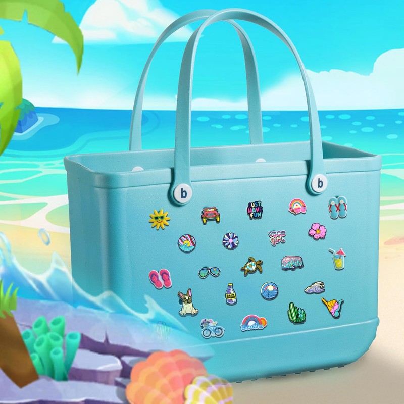23 abalorios para bolsa de Bogg, decoración para mujer, compatible