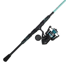 PENN 7’ Pursuit IV Fishing Rod and Reel (Size 4000) Inshore/Nearshore Spinning Combos, 7’, 1 Graphite Composite Fishing Rod with 5 Reel, Durable and Lightweight, Black/Seafoam Green, 2-Piece