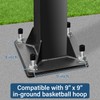 Toriexon Basketball Hoop Anchor Kit 9”, Universal Fit Ground Anchor