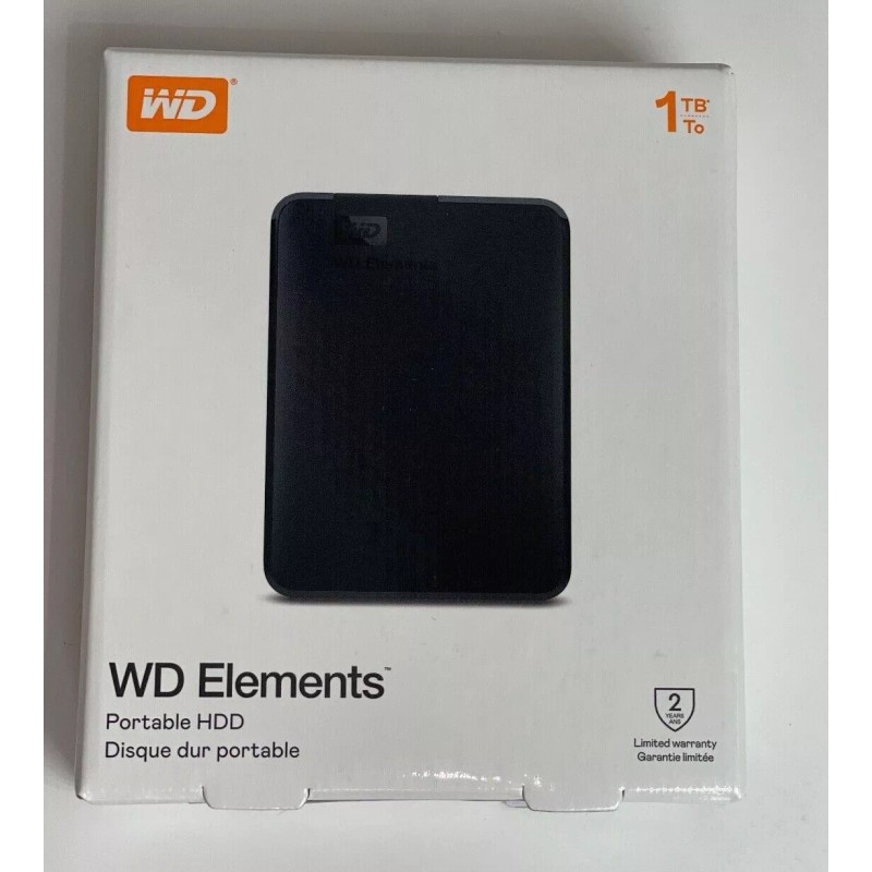 Western Digital NEW WD ELEMENTS 1TB 2TB PORTABLE EXTERNAL HARD