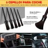 Kit 27pz Limpieza Coche Cepillo Esponja Almohadillas Pulidoras Automotriz Set