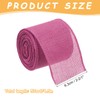 QUARKZMAN Burlap Ribbon Fabric Wired Edge Ribbons Deep Pink 2-2/1
